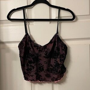 SHEIN pink/black camisole